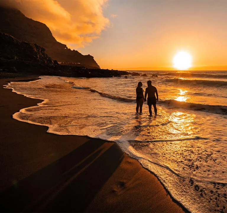 Coastal sunset scenic pathway